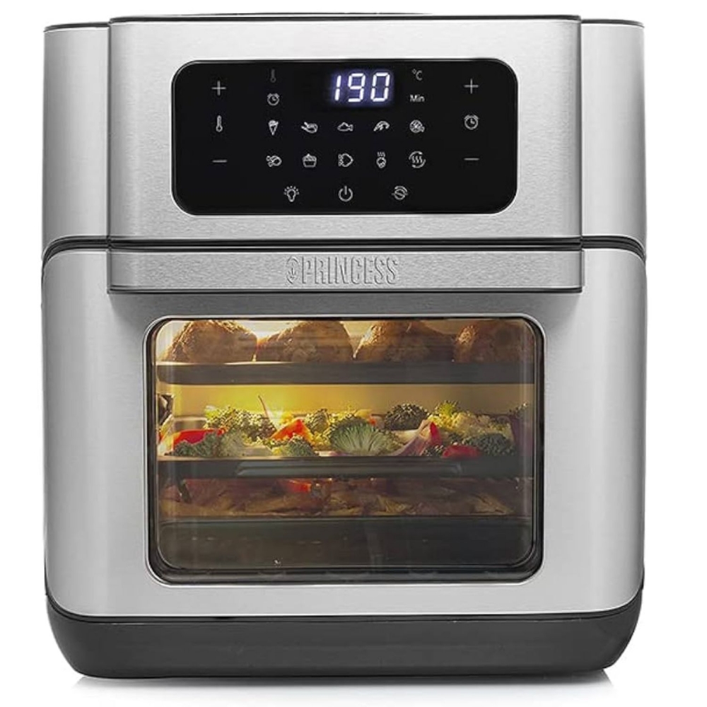 Immagine di FRIGGITRICE AD ARIA CALDA FORNO 10 LT PRINCESS XXL DELUXE 1500W 182065 ACCIAIO