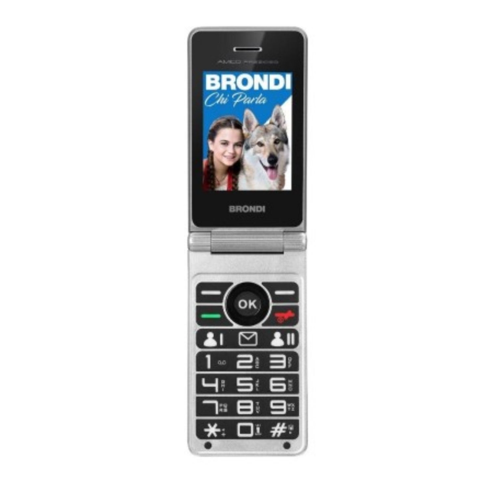 Immagine di CELLULARE BRONDI AMICO PREZIOSO DUOS BLACK METAL ITALIA