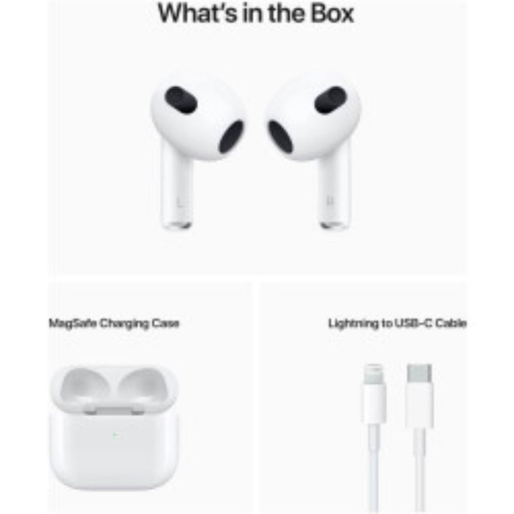 Immagine di AURICOLARE BLUETOOTH AIRPODS 3 CON CHARGING CASE APPLE MME73TY/A