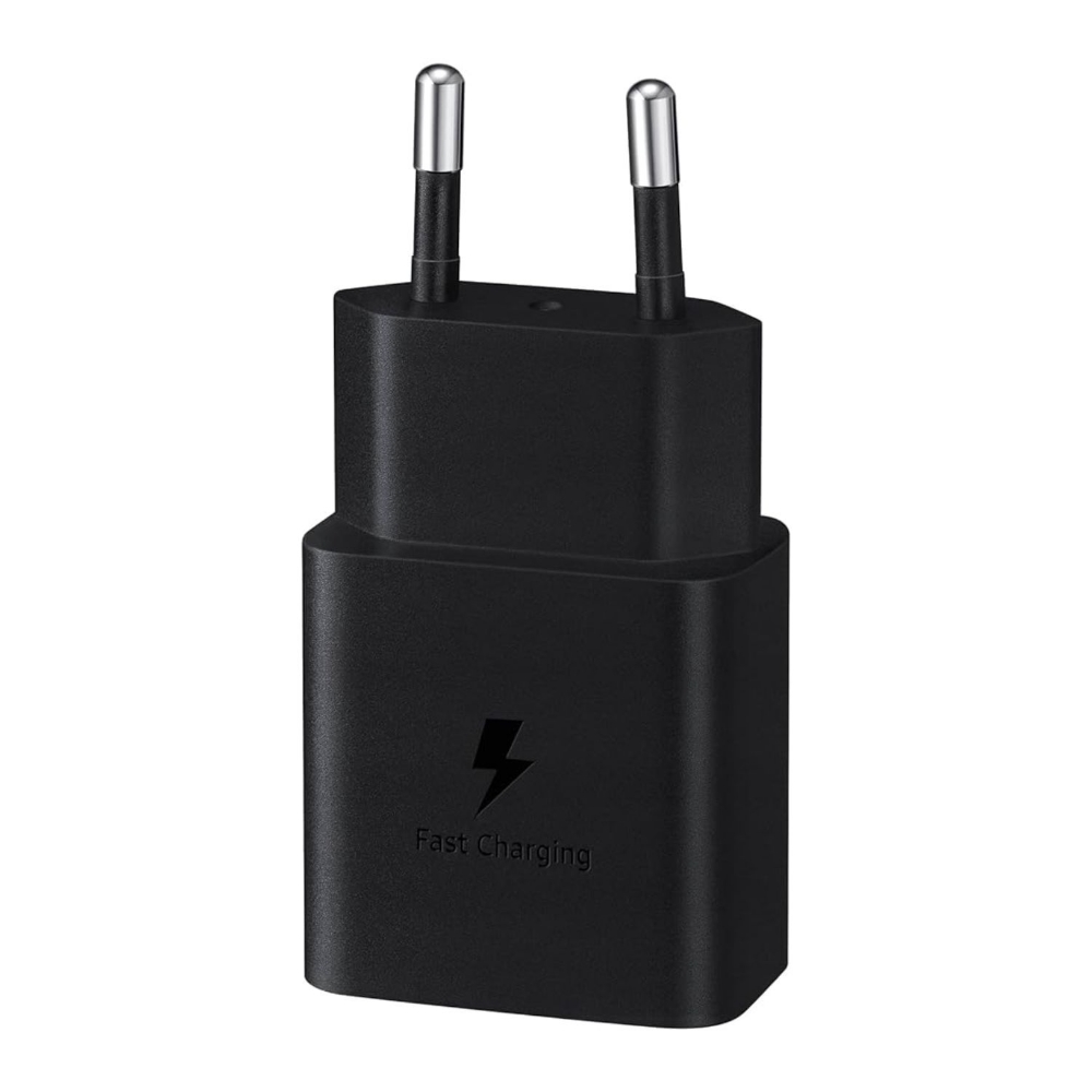 Immagine di CARICABATTERIA DA RETE SAMSUNG SUPER FAST CHARGING 15W USB-C EP-T1510NBEGEU BLACK.