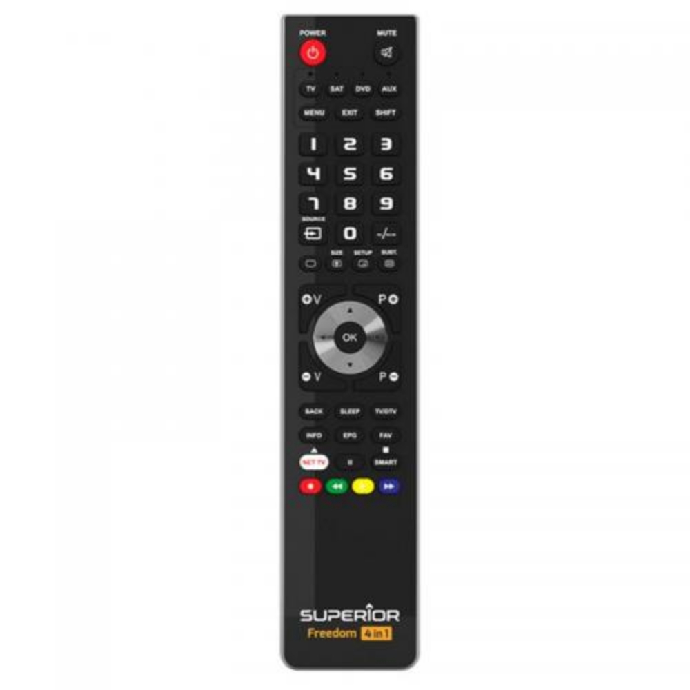Immagine di TELECOMANDO UNIVERSALE PER TV SUPERIOR FREEDOM USB 4IN1 BLACK SUPTUB003