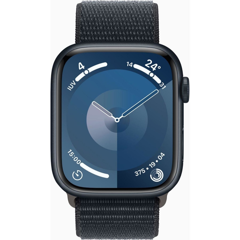 Immagine di SMARTWATCH APPLE WATCH SERIES 9 45MM GPS ALLUMINIO MIDNIGHT CON CINTURINO SPORT LOOP MIDNIGHT MR9C3QR/A EUROPA