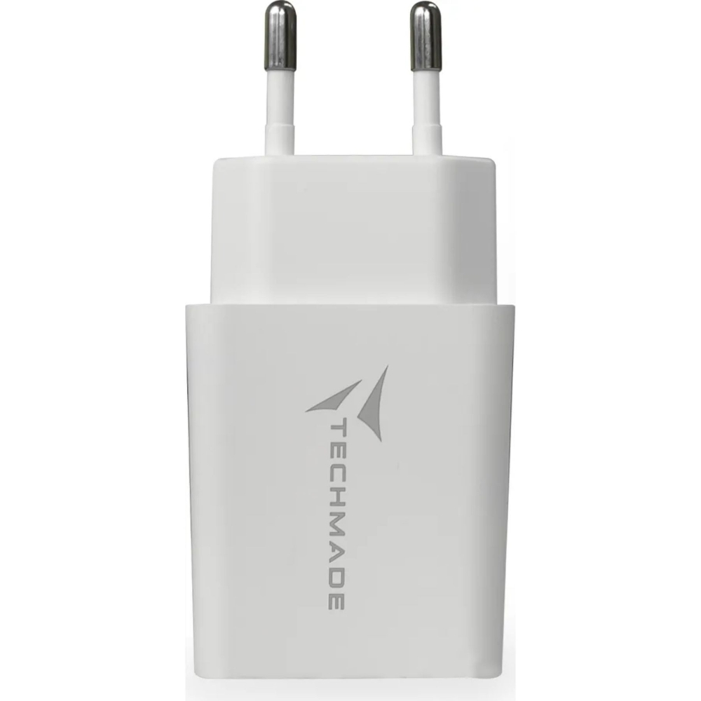Immagine di CARICABATTERIA DA RETE FAST CHARGE USB-C + USB-A 20W TECHMADE FAST CHARGE TM-389