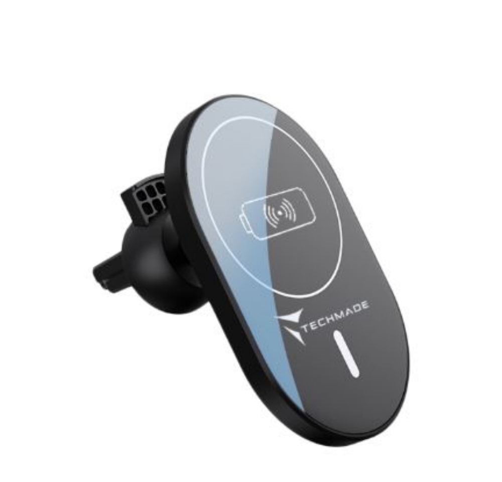 Immagine di CARICABATTERIA DA AUTO 15W SENZA FILO TECHMADE CAVO USB TM-C20