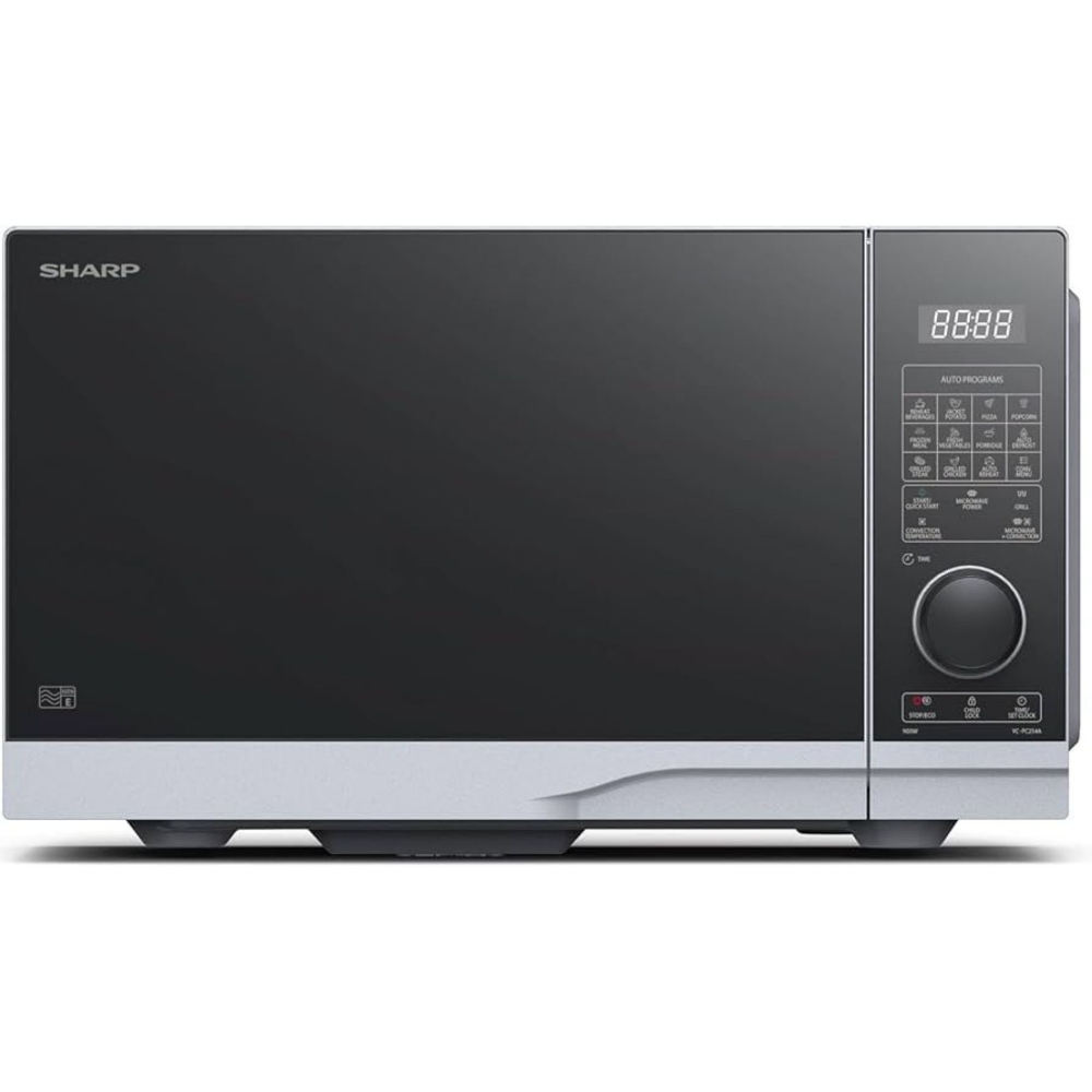 Immagine di FORNO MICROONDE CON GRILL E CONVENZIONE 25L 900W/1200W/2050W SHARP YC-PC254AE-S ACCIAIO