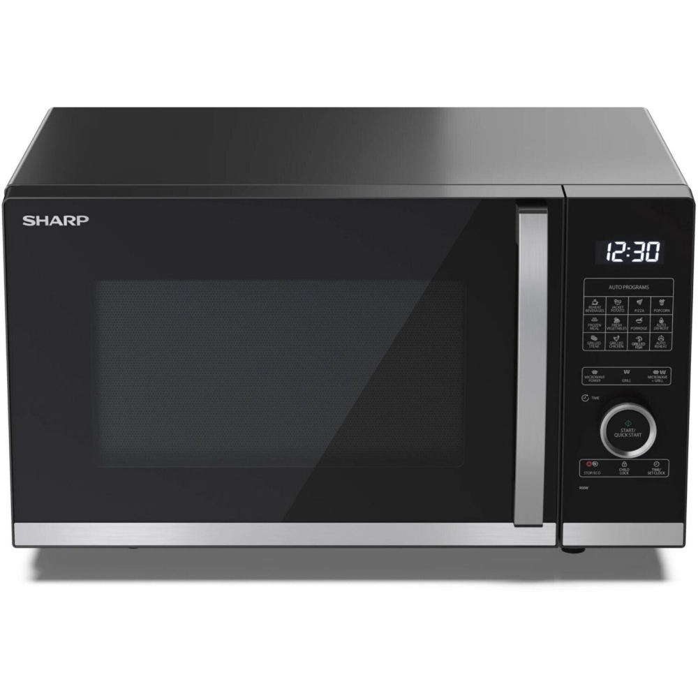 Immagine di FORNO MICROONDE CON GRILL 25L 900W/1000W SHARP YC-QG254AE-B BLACK