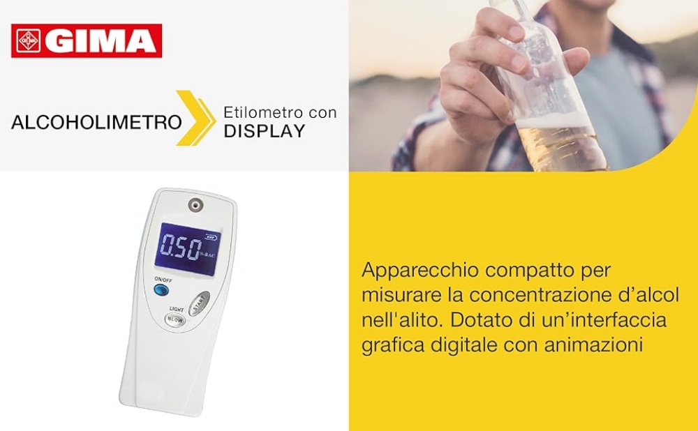 Immagine di ETILOMETRO GIMA CON DISPLAY 24498