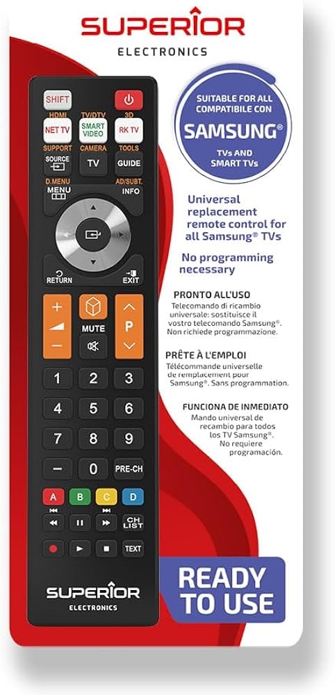 Immagine di TELECOMANDO UNIVERSALE PER SAMSUNG SUPERIOR SUPTRB008