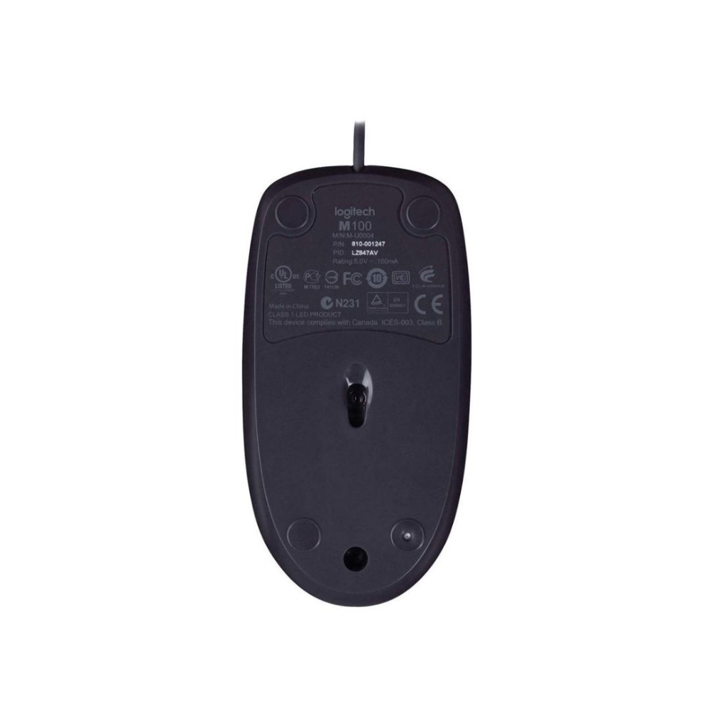 Picture of MOUSE OTTICO USB LOGITECH B100 910-003357 BLACK