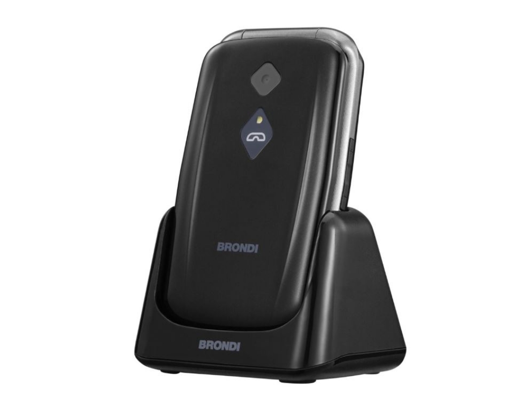 Immagine di CELLULARE BRONDI AMICO SICURO PLUS BLACK METAL ITALIA