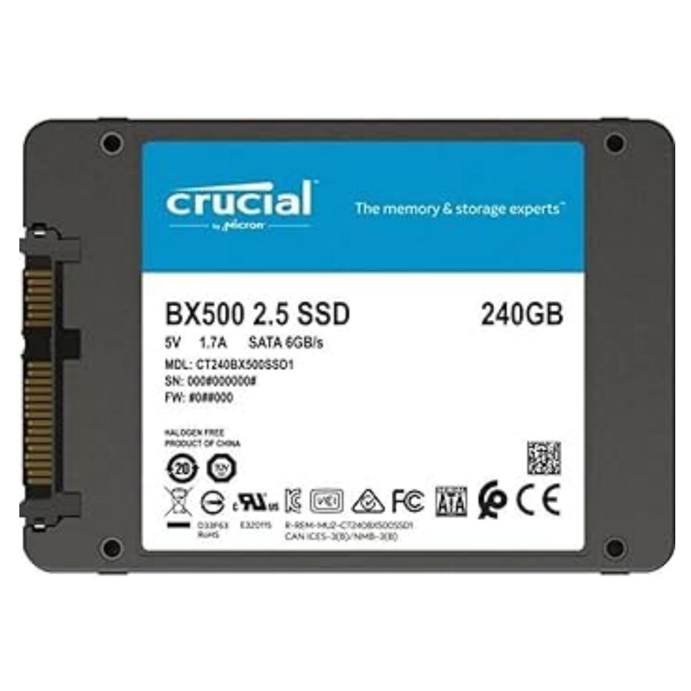 Immagine di HARD DISK 2,5 SSD 240GB CRUCIAL CT240BX500SSD1
