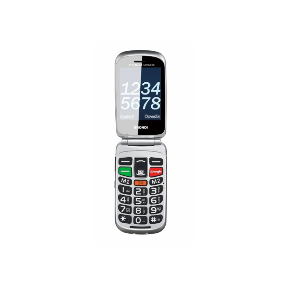 Immagine di CELLULARE BRONDI AMICO SUPERVOICE DUOS BLACK / SILVER ITALIA