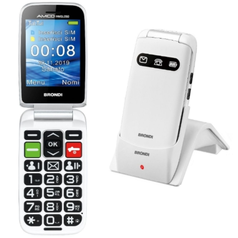 Immagine di CELLULARE BRONDI FAVOLOSO DUOS WHITE METAL ITALIA