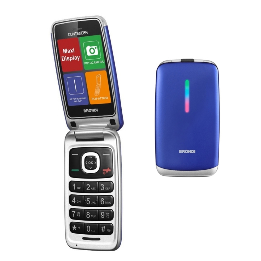 Immagine di CELLULARE BRONDI CONTENDER DUOS BLU METAL ITALIA