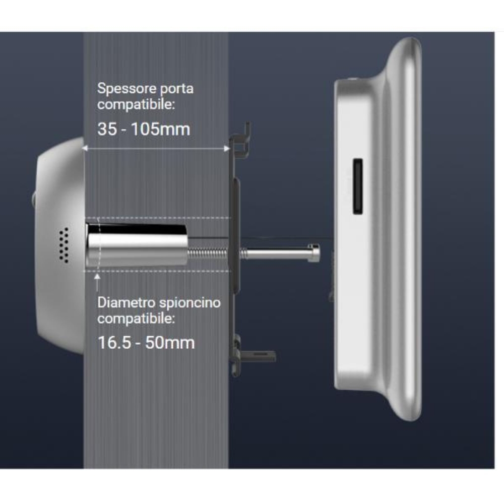 Immagine di SPIONCINO DIGITALE SMART EZVIZ CS-DP2C - DISPLAY 4.3" WIFI FULLHD AUDIO BIDIREZIONALE H265