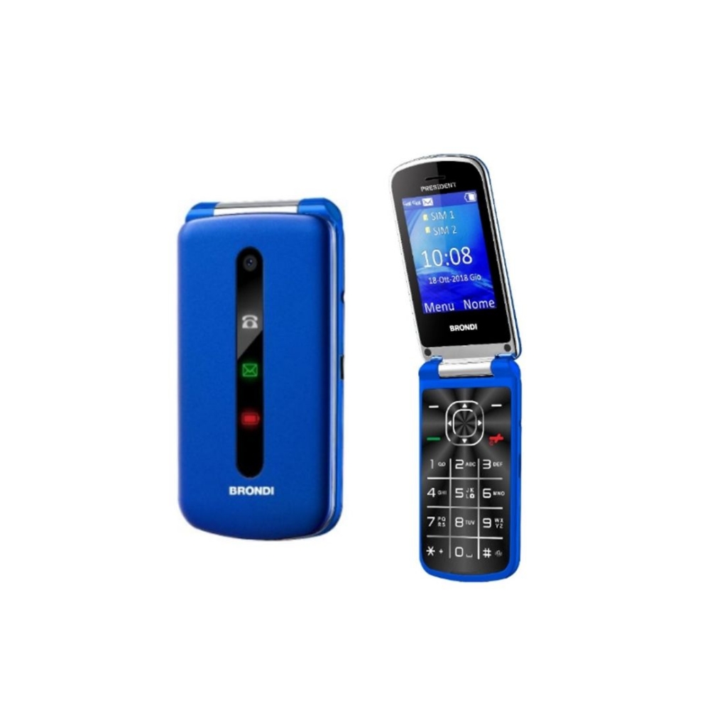 Immagine di CELLULARE BRONDI PRESIDENT DUOS BLU METAL ITALIA