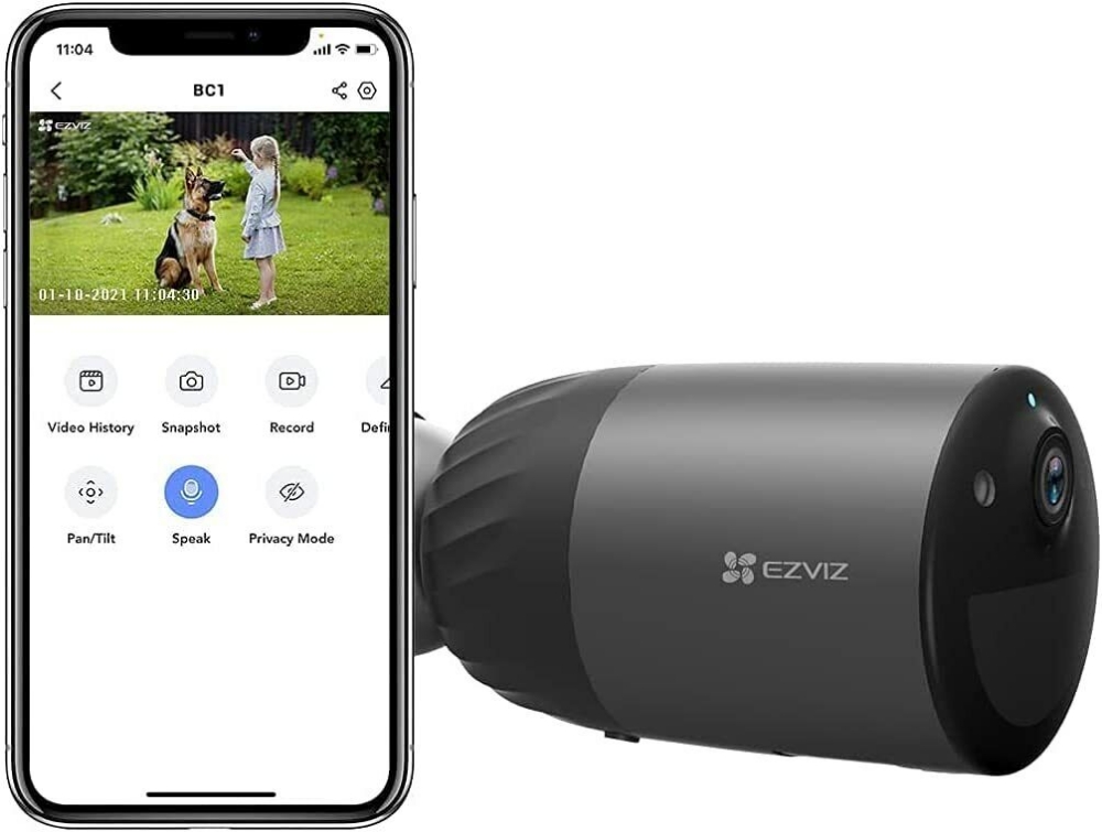 Immagine di TELECAMERA DI VIDEOSORVEGLIANZA DA ESTERNO EZVIZ 2K A BATTERIA CS-EB3 - COLOR NIGHT VISION - IP66 - WIFI + KIT PANNELLO SOLARE CSEB3/SP