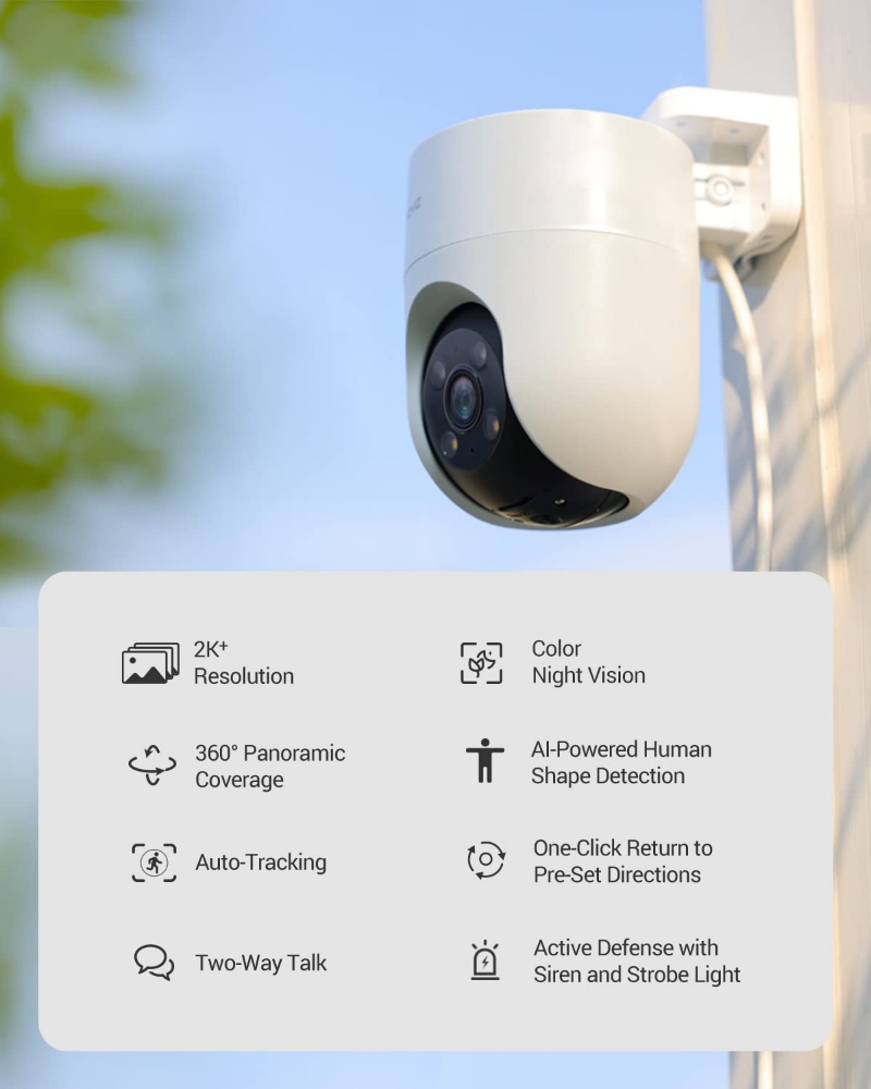 Immagine di TELECAMERA DI VIDEOSORVEGLIANZA DA ESTERNO EZVIZ 2K POE CS-H8C