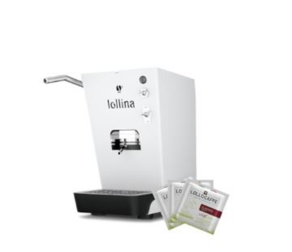Picture of MACCHINA DA CAFFE' LOLLO CAFFE' LOLLINA BASIC WHITE + BOX 40 CIALDE LOLLO MIX CLASSICA