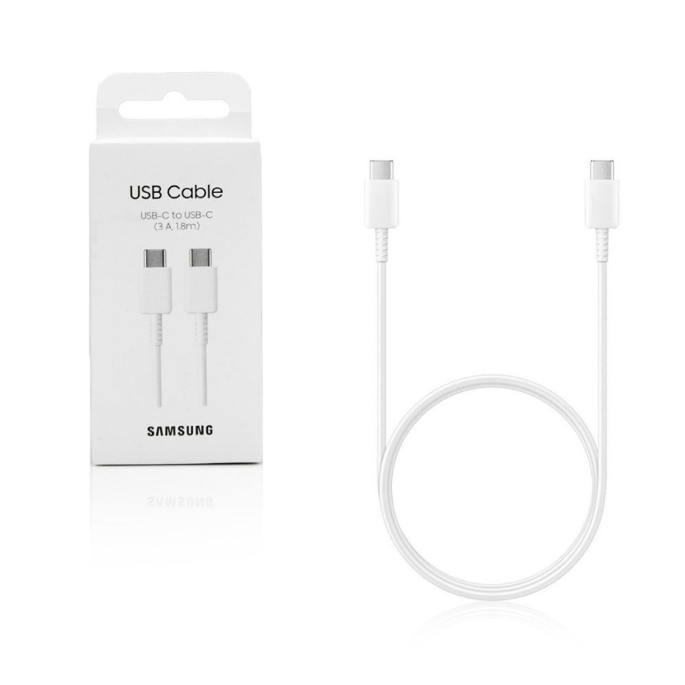 Immagine di CAVO DATI/CARICA PER SMARTPHONE TYPE-C / TYPE-C SAMSUNG 3A 1,8M EP-DX310JWEGEU WHITE