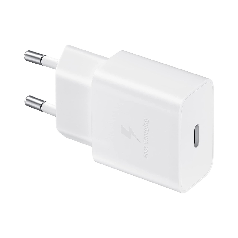 Immagine di CARICABATTERIA DA RETE SAMSUNG SUPER FAST CHARGING 15W USB-C EP-T1510XWEGEU + CAVO TYPE-C WHITE