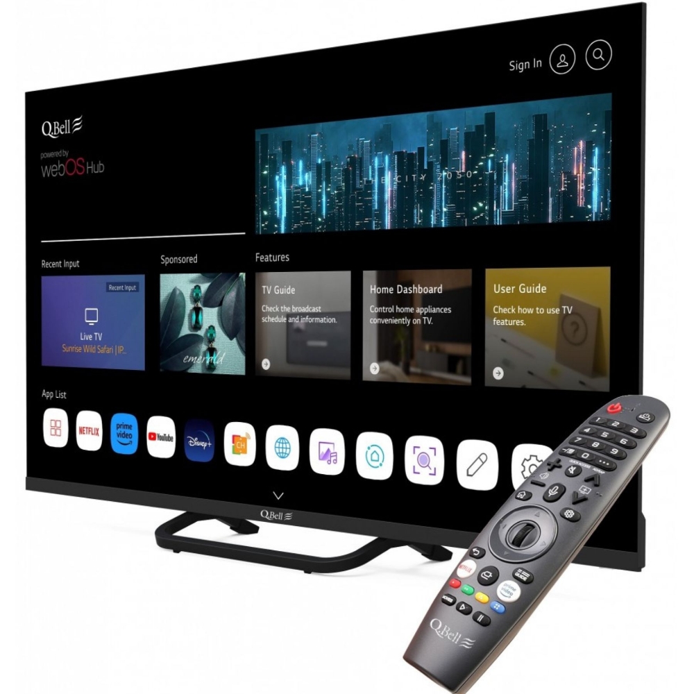 Picture of TV LED 50" QBELL 4K QT50UWF9A SMART TV WEBOS ITALIA BLACK