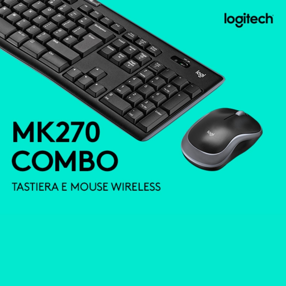 Immagine di TASTIERA + MOUSE OTTICO WIRELESS LOGITECH MK270 920-004512