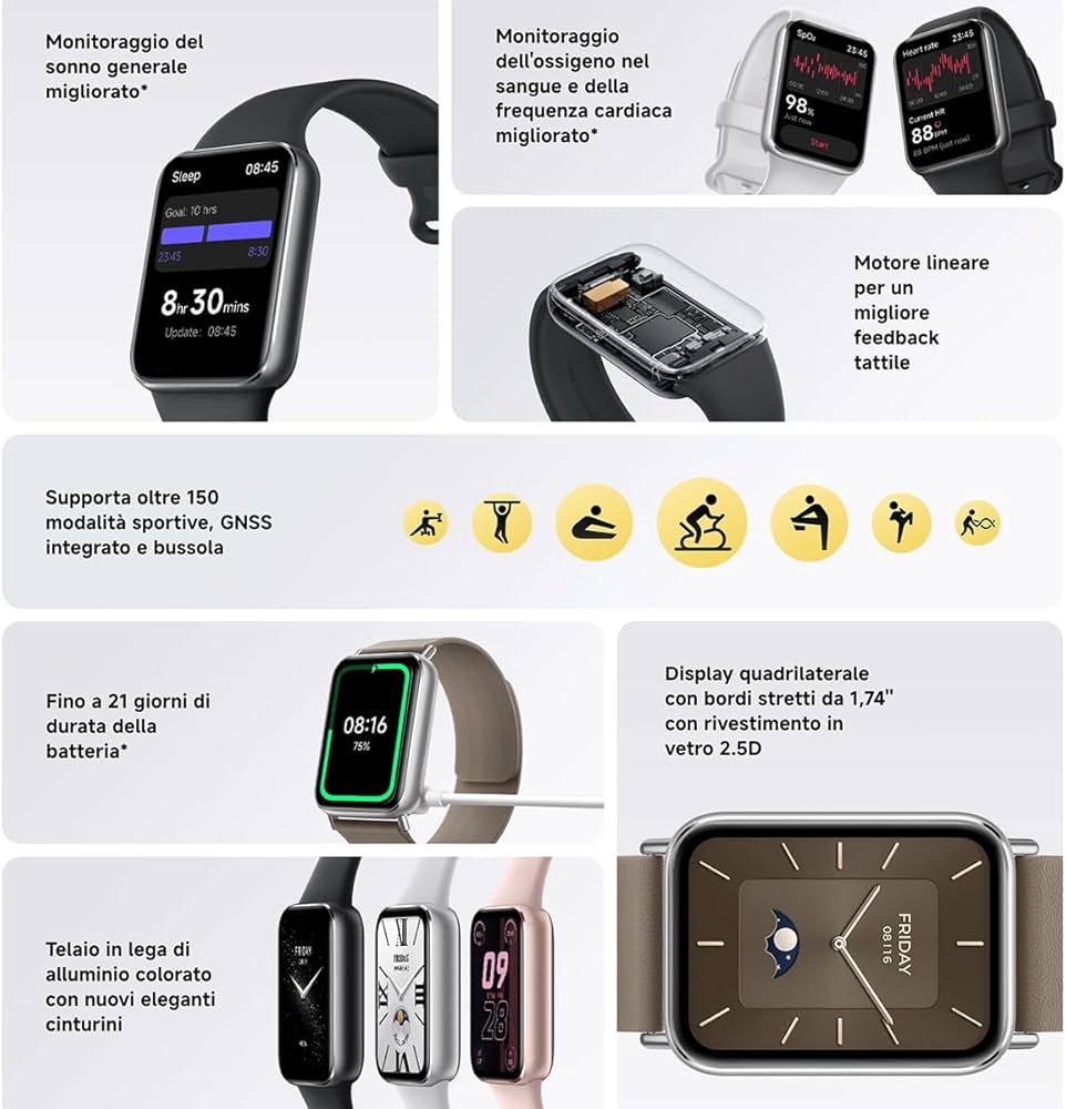 Picture of SMARTWATCH XIAOMI SMART BAND 9 PRO BHR8710GL OBSIDIAN BLACK