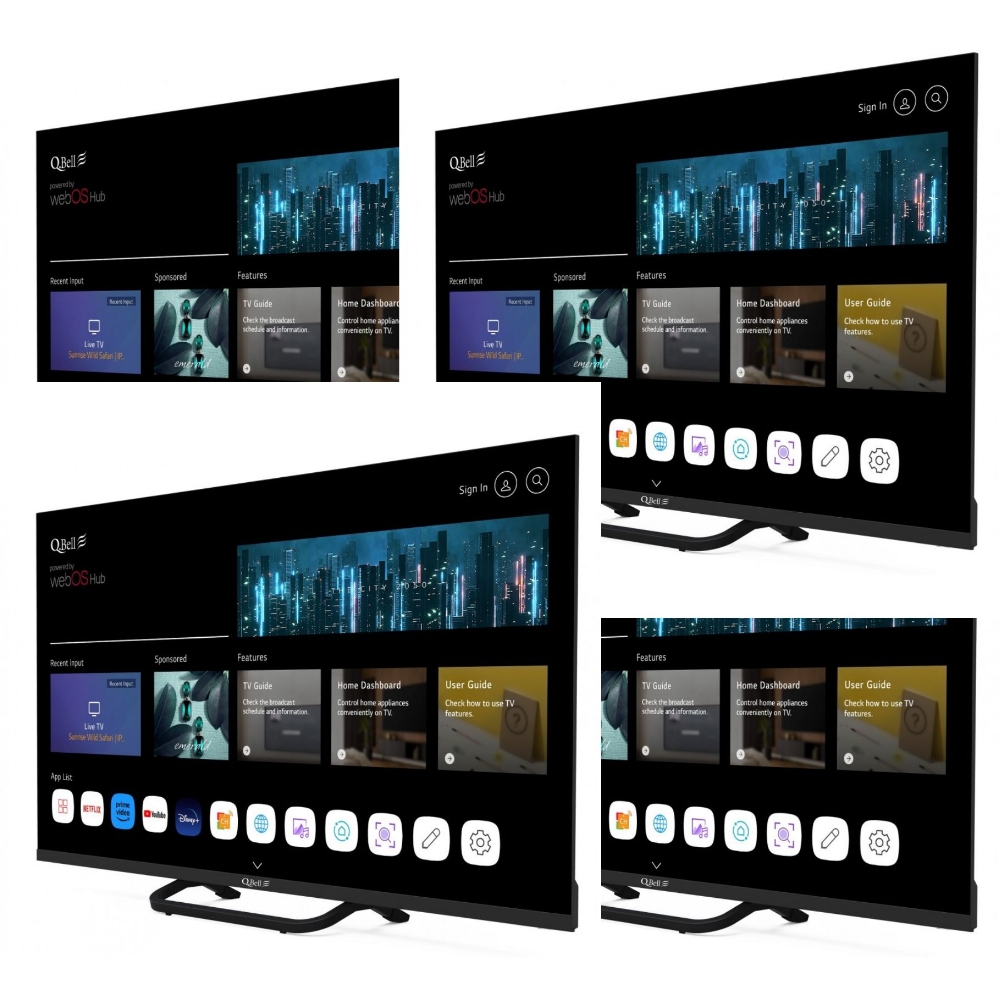Immagine di TV LED 50" QBELL 4K QT50UWF9A SMART TV WEBOS ITALIA BLACK