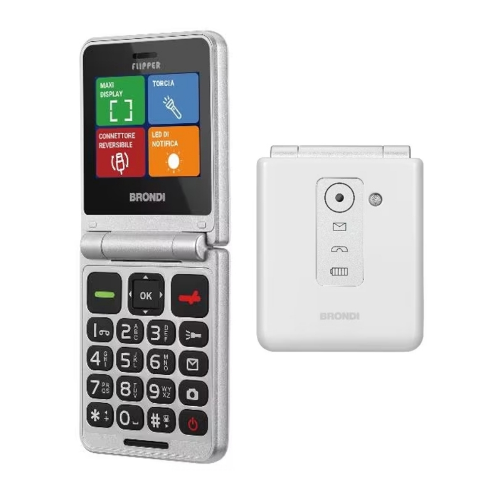 Immagine di CELLULARE BRONDI FLIPPER DUOS WHITE ITALIA