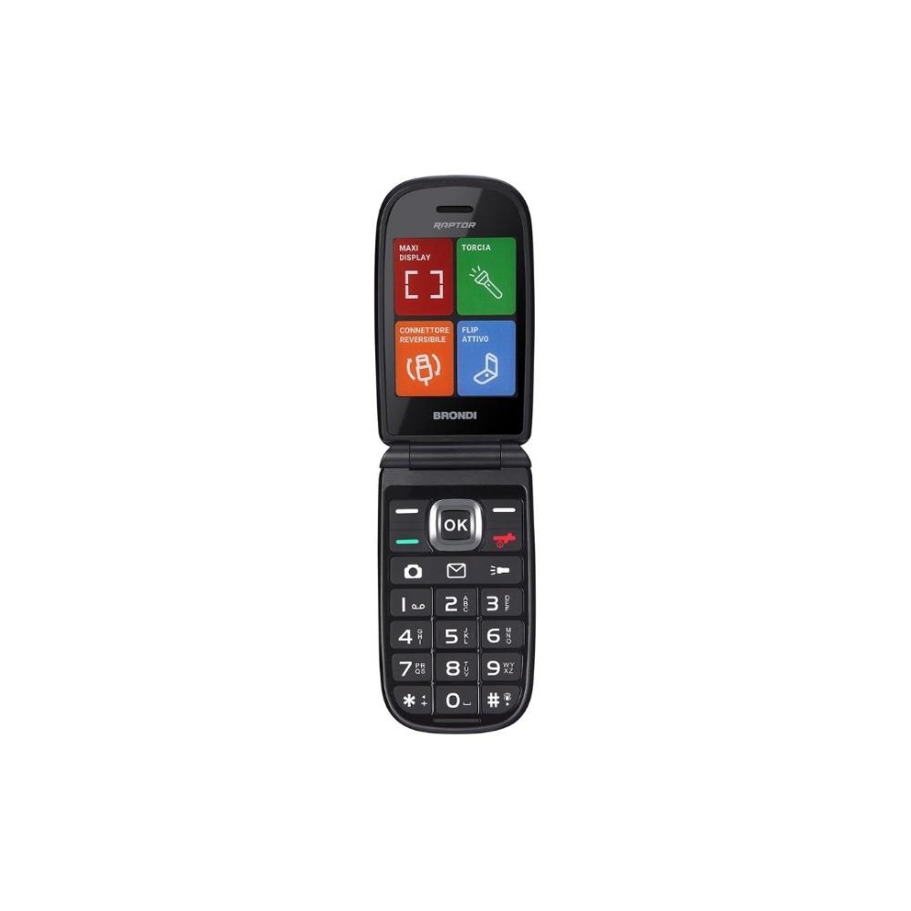 Immagine di CELLULARE BRONDI RAPTOR DUOS BLACK METAL ITALIA