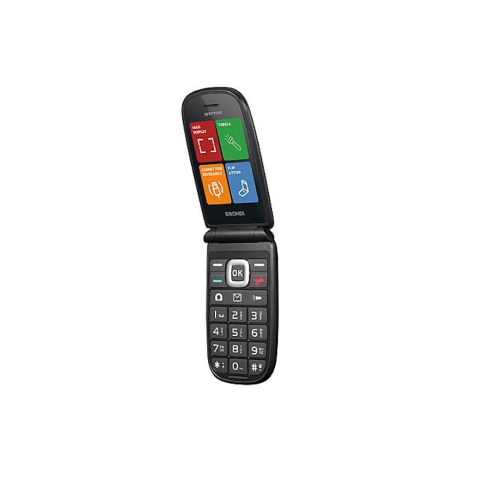 Immagine di CELLULARE BRONDI RAPTOR DUOS BLACK METAL ITALIA