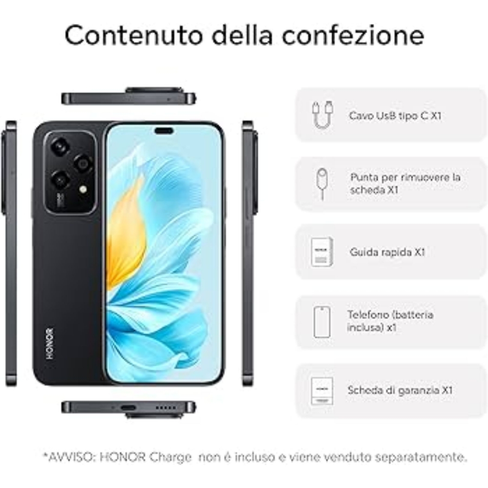 Immagine di SMARTPHONE HONOR X6B 4+128GB BLACK ITALIA