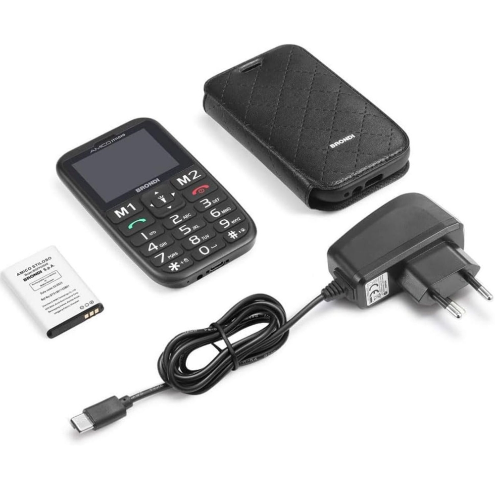 Immagine di CELLULARE BRONDI AMICO STILOSO DUOS BLACK ITALIA