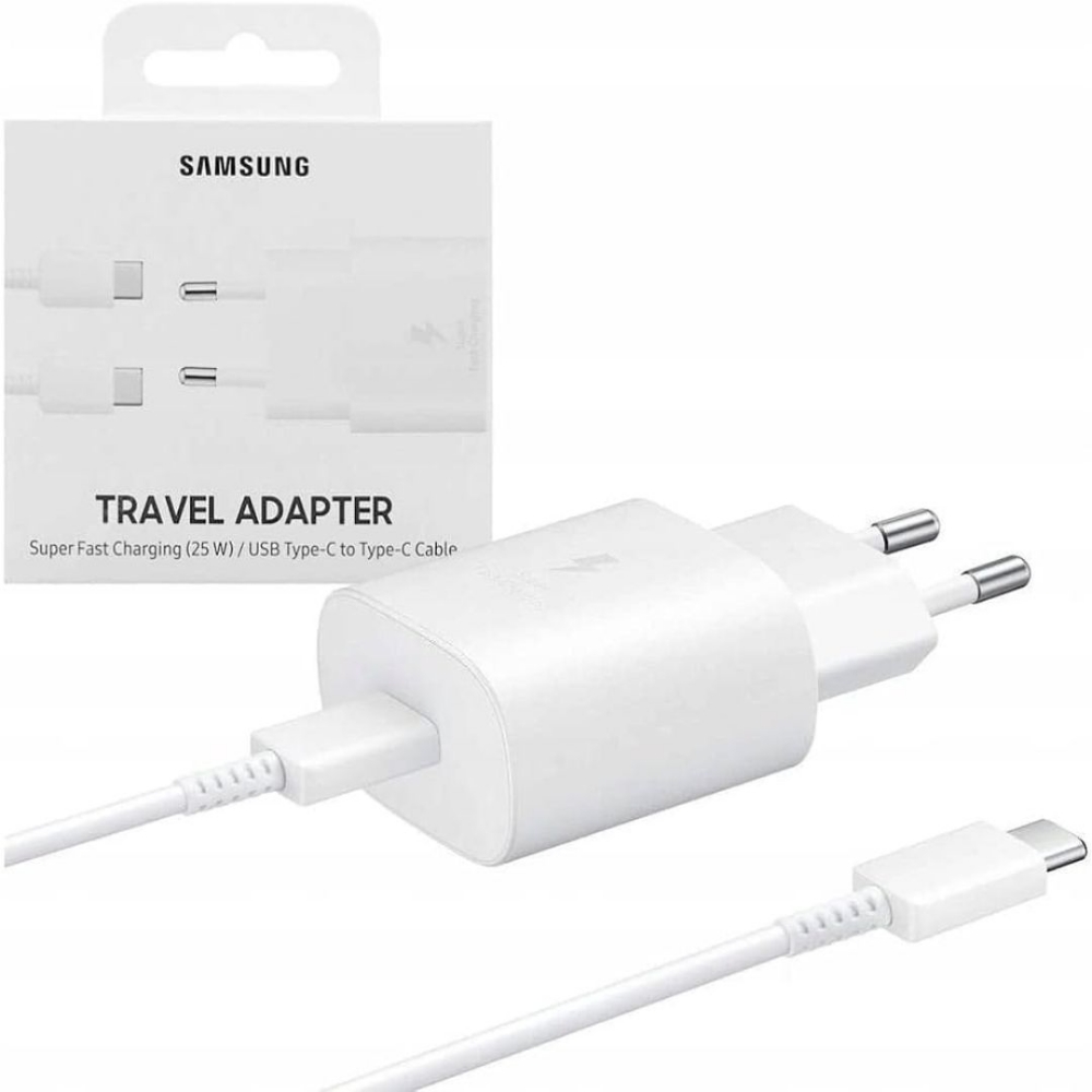 Immagine di CARICABATTERIA DA RETE SAMSUNG SUPER FAST CHARGING 25W USB-C EP-T2510NWEGWW WHITE