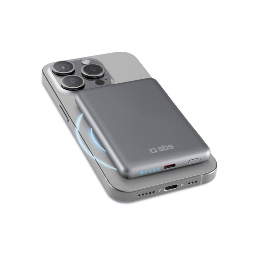 Immagine di POWER BANK PER SMARTPHONE ONYX MS1-5K 5000MAH MAGSAFE ARGENTO