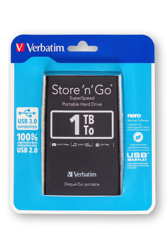 Picture of HARD DISK ESTERNO 2,5 USB 3.0 1TB VERBATIM 53023