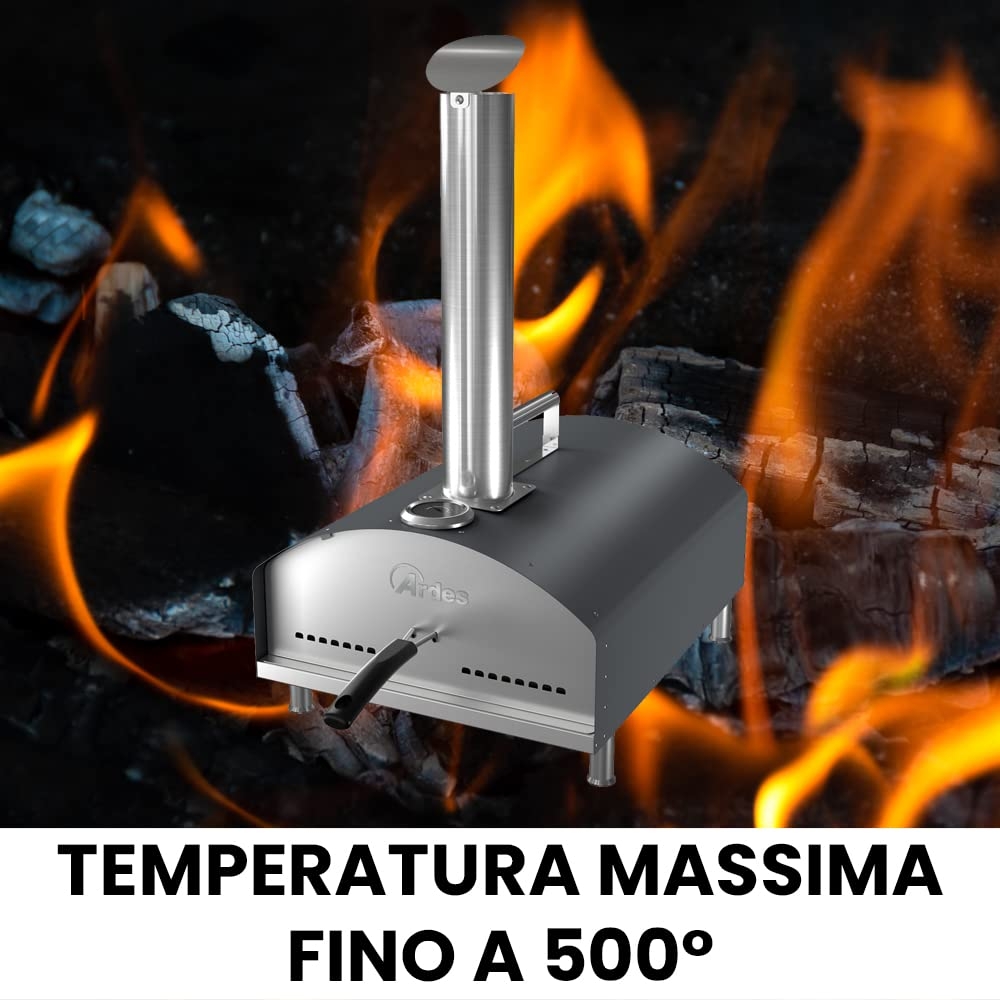 Picture of FORNO PIZZA A PELLET ARDES ARPIZ02 ACCIAIO