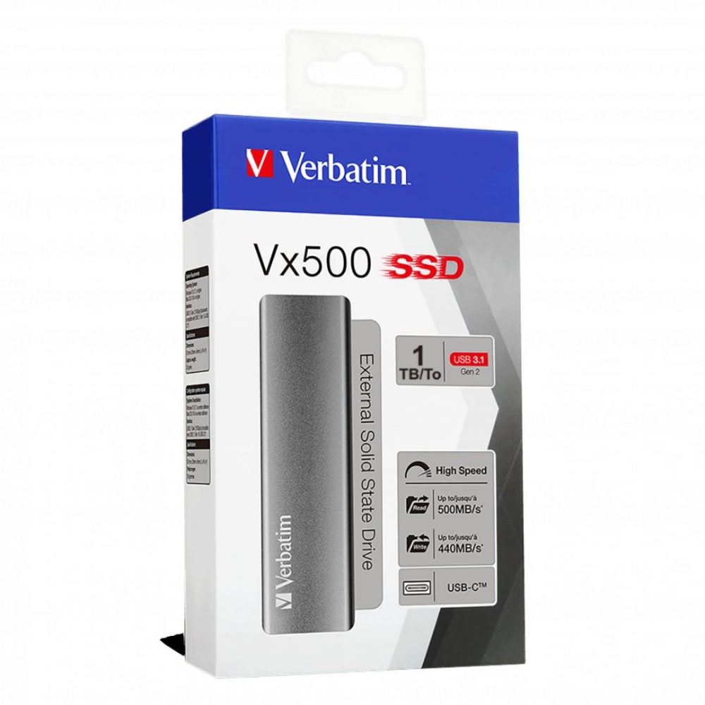 Picture of HARD DISK SSD ESTERNO USB 3.2 1TB VERBATIM VX500 47444