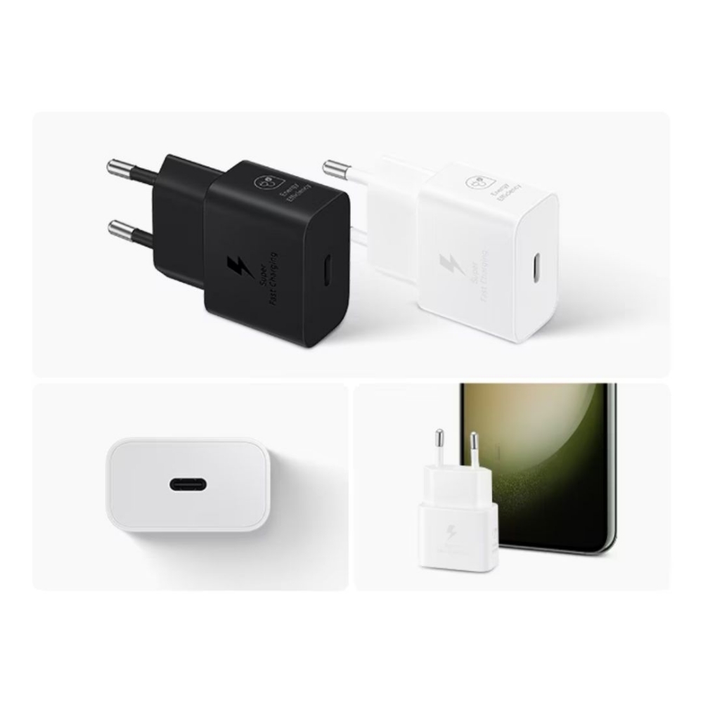 Immagine di CARICABATTERIA DA RETE SAMSUNG SUPER FAST CHARGING 25W USB-C EP-T2510NBEGWW BLACK