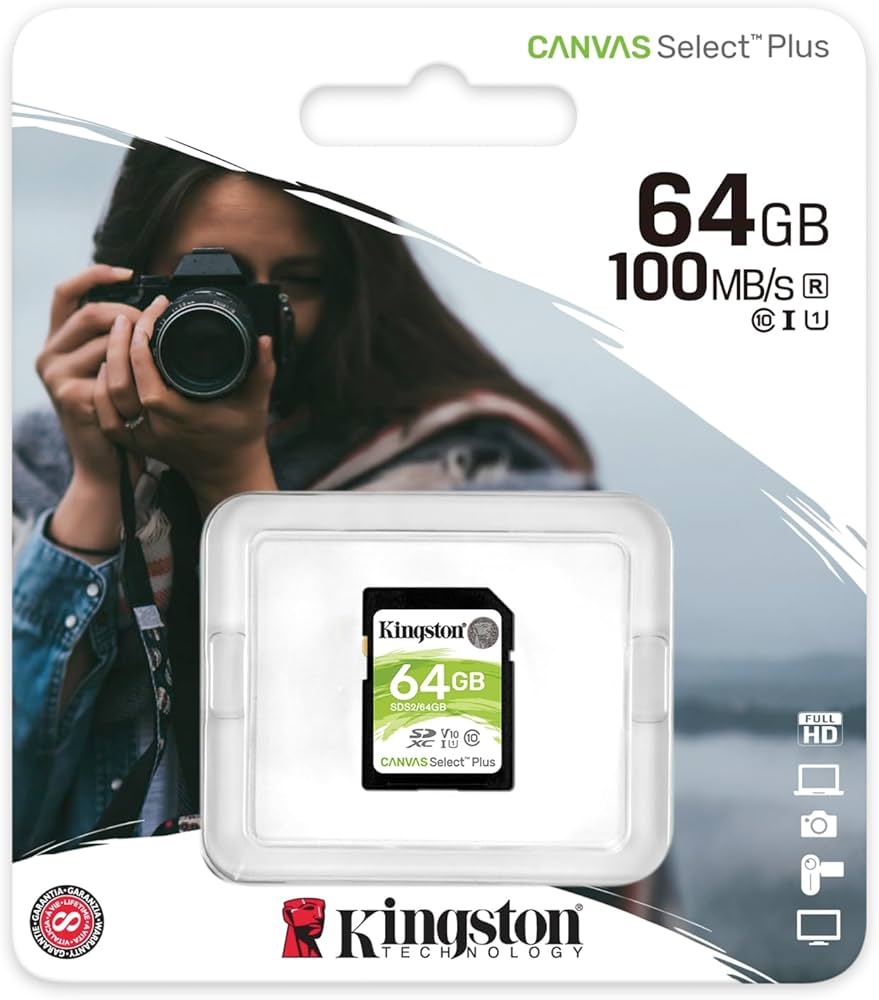 Picture of MEMORY CARD SECURE DIGITAL 64GB KINGSTON CLASSE 10 SELECT PLUS SDS2/64GB