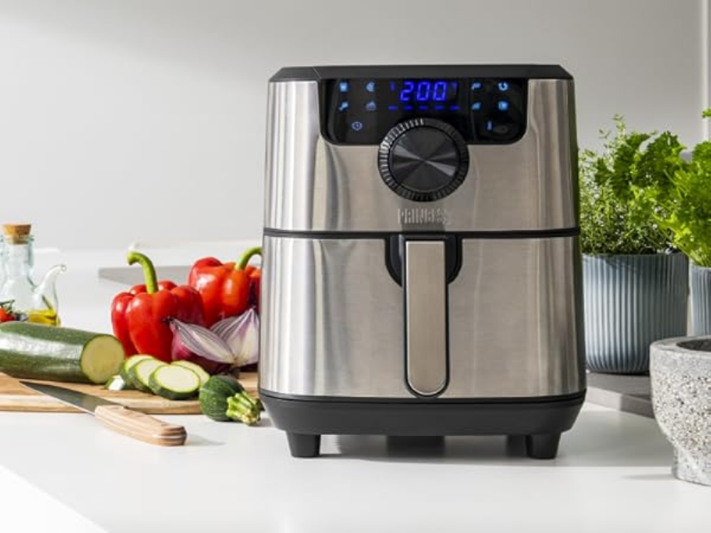 Picture of FRIGGITRICE AD ARIA CALDA 4.5 LT PRINCESS DELUXE 1500W 182033 ACCIAIO NERO/SILVER