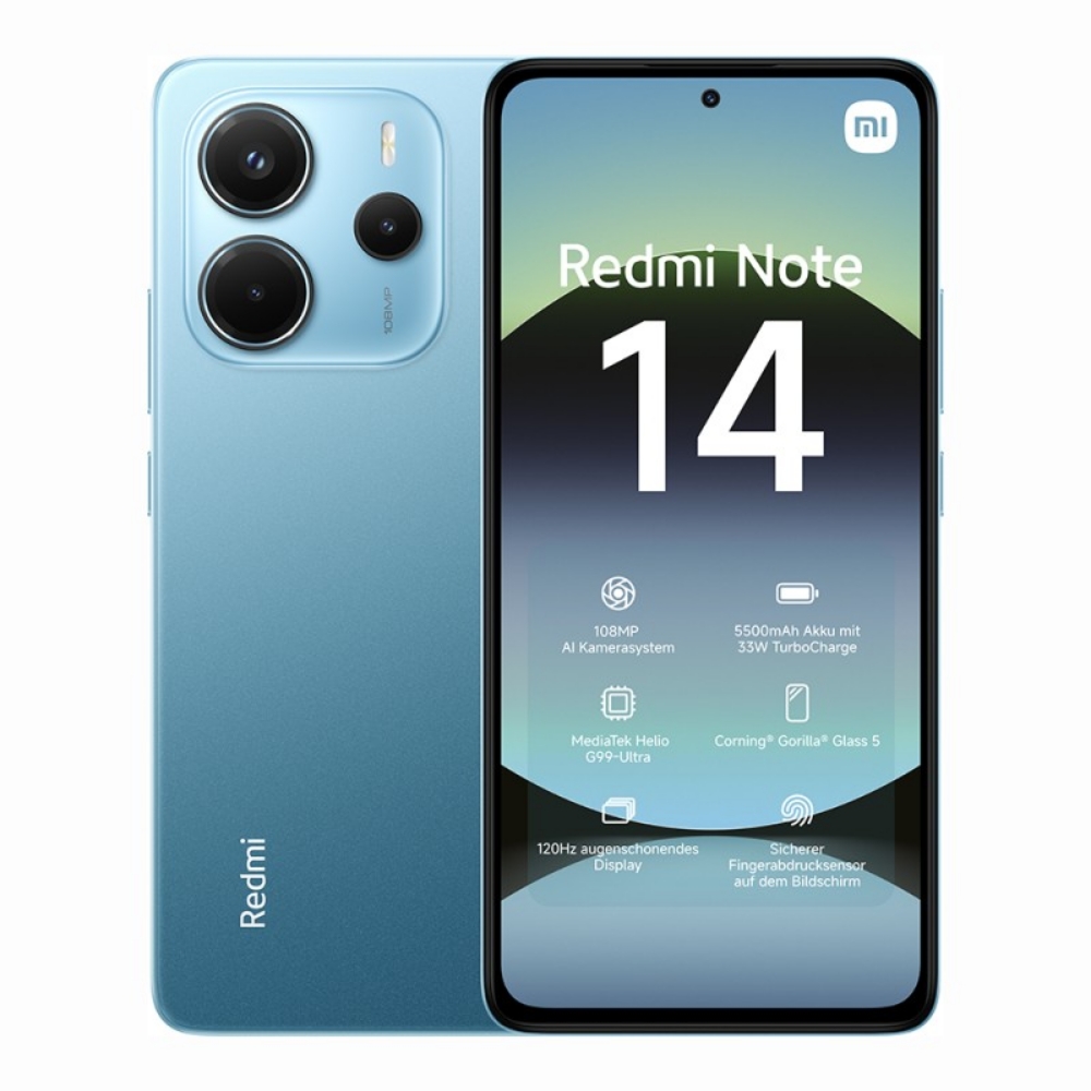 Picture of SMARTPHONE XIAOMI REDMI NOTE 14 4G 6+128GB DUOS OCEAN BLUE EUROPA