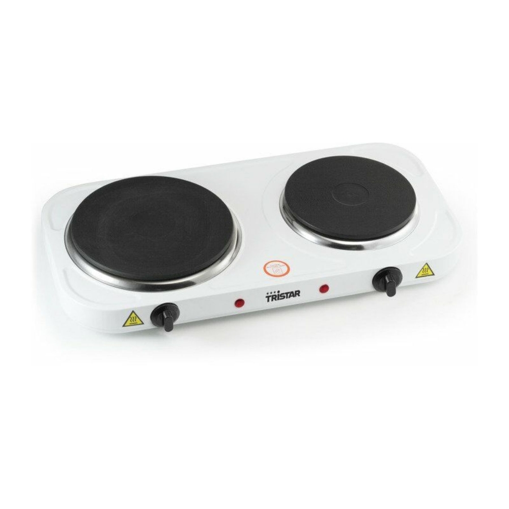 Immagine di PIASTRA DA COTTURA ELETTRICA DOPPIA 2500W TRISTAR KP-6245 WHITE