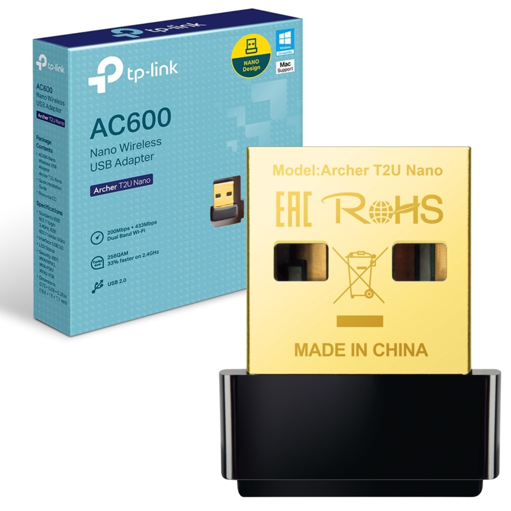 Picture of USB ADAPTER 600MBPS WIRELESS TP-LINK ARCHER T2U NANO AC600
