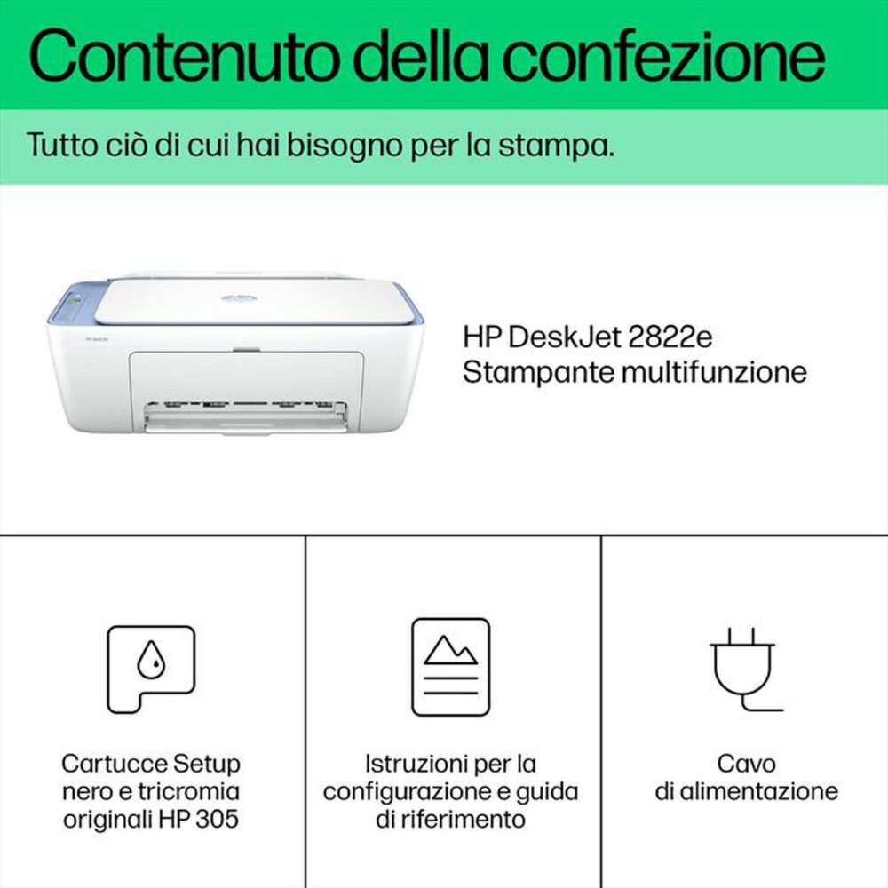 Picture of MULTIFUNZIONE INKJET HP DESKJET 2822e