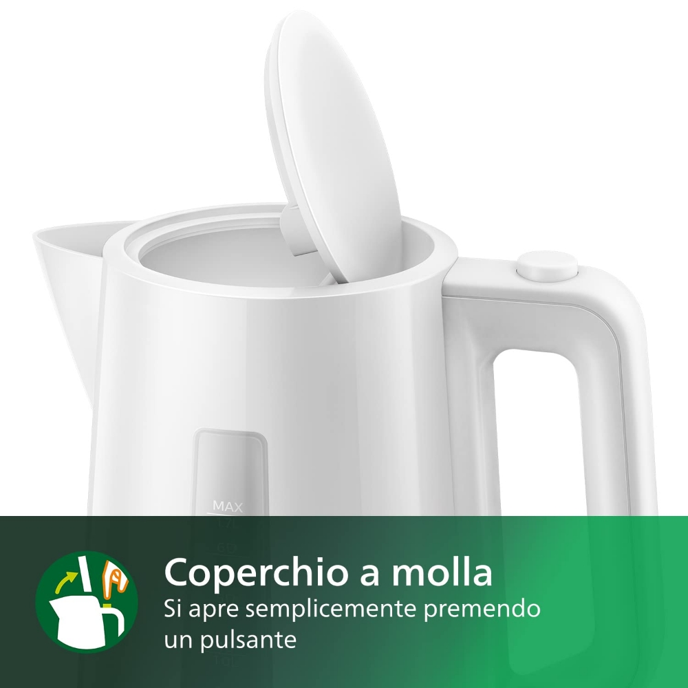 Immagine di BOLLITORE ELETTRICO PHILIPS SERIE 3000 1,7L 2200W HD9318/00 WHITE