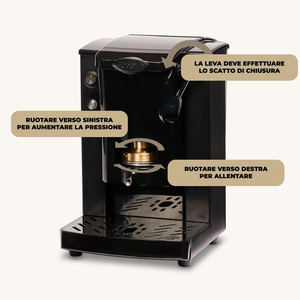 Picture of MACCHINA DA CAFFE' FABER SLOT PLAST BASIC TELAIO NERO PLASTICHE NERO PRESSACIALDA IN OTTONE SPNERNBAS