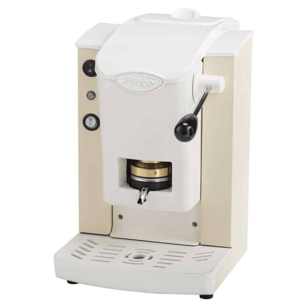 Picture of MACCHINA DA CAFFE' FABER SLOT PLAST BASIC TELAIO BIANCO PLASTICHE AVORIO PRESSACIALDA IN OTTONE SPSABBBASOTT