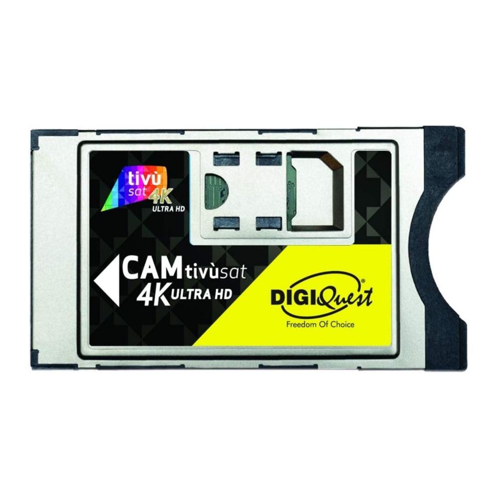 Immagine di MODULO FASTCAM 4K UHD TIVUSAT + SMARTCARD TIVÙSAT NERA DIGIQUEST BUNDLETVSAT4K